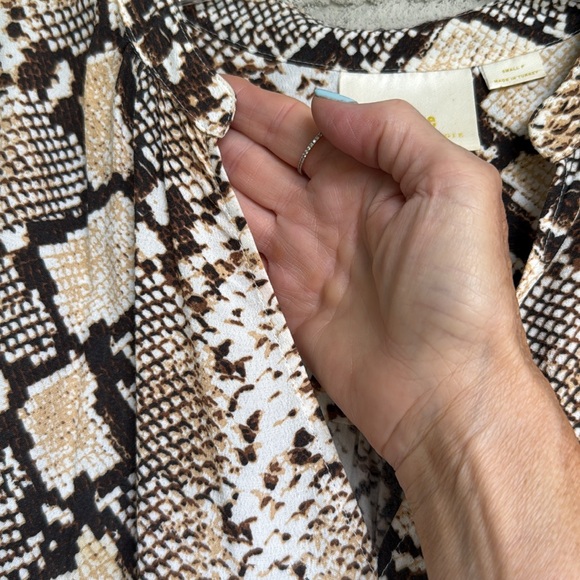 Anthropologie Maeve Juno Snake Python Print Dress Size SP - Picture 6 of 13